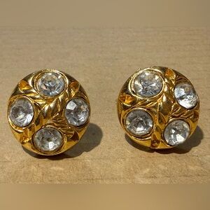 Elegant Gold and Silver Stud Earrings